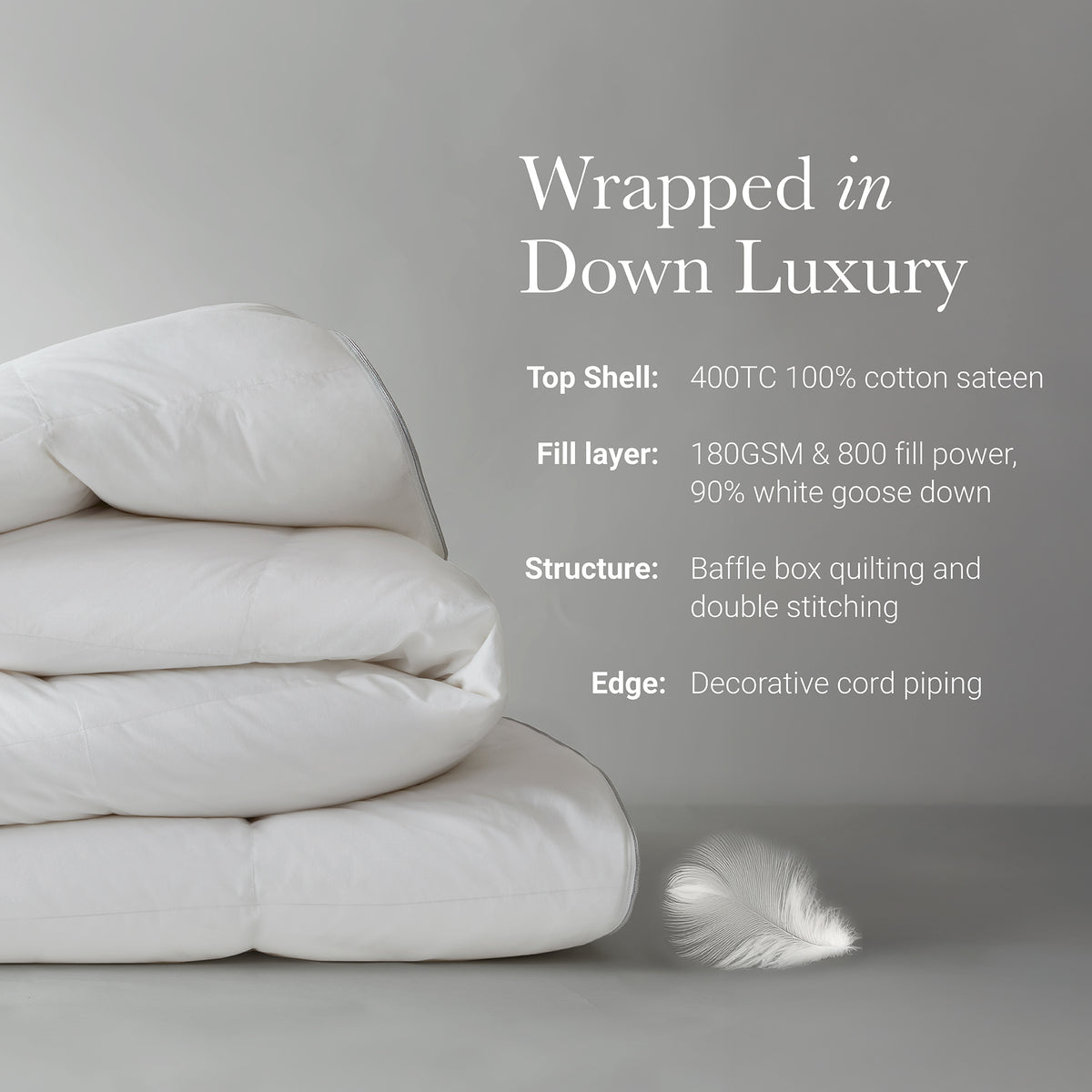1 PC King/Cal King 100% Cotton Shell Comforter