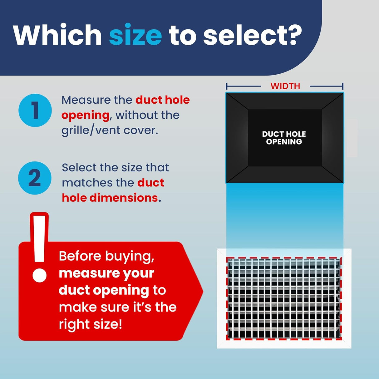 AC Register Vent Cover 14X10 Inch - Adjustable Aluminum HVAC Grille