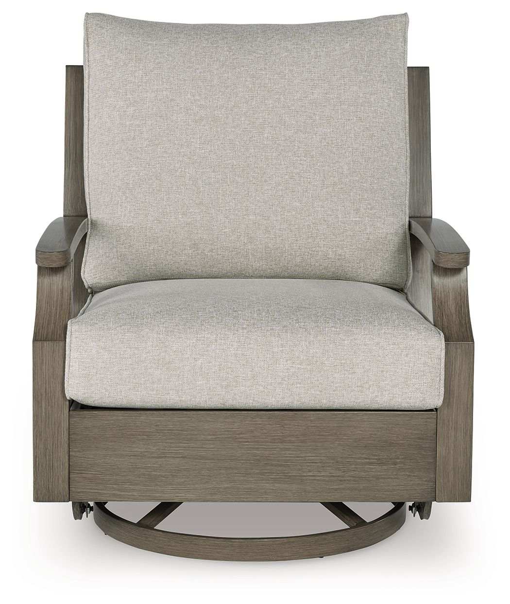 Rainier Ranch - Swivel Glider Chair With Cushion - Brown / Beige - Best Buy Furniture