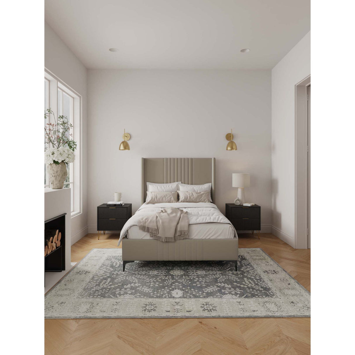 Promenade - Bed With Upholstered Headboard And Slats