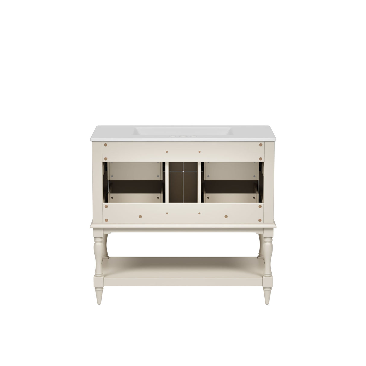 Bathroom Vanity Cabinet With Undermount Sink, 4 Drawer Set