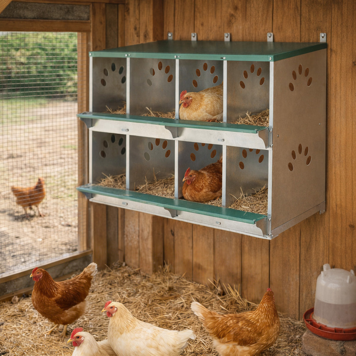8 Compartment Chicken Nesting Boxes