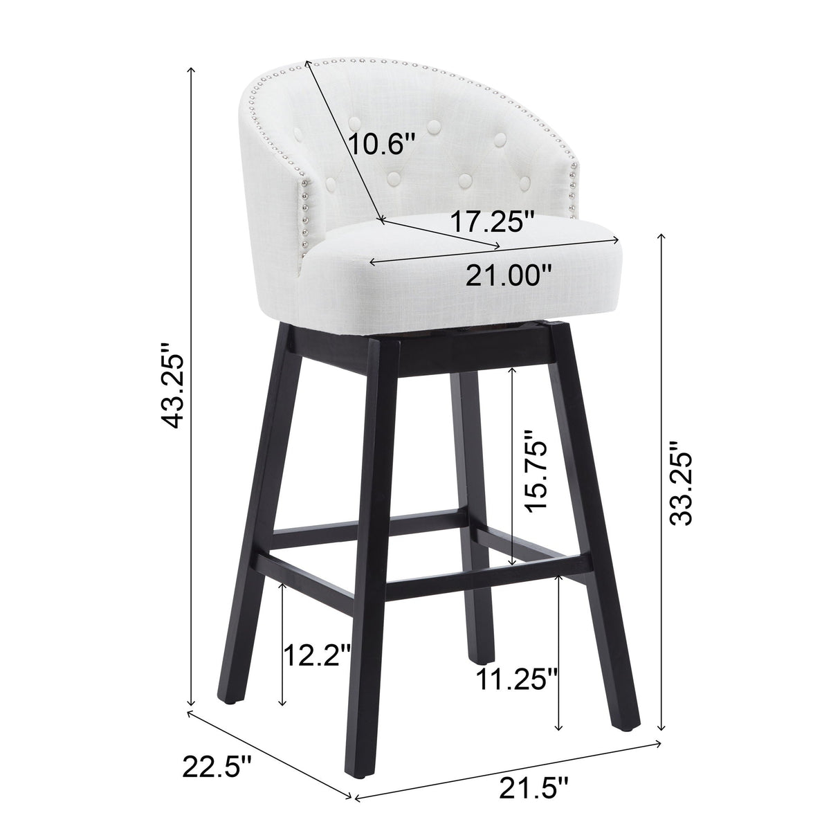 360 Degree Rotation Swivel Counter Stools (Set of 2) - Best Buy Furniture
