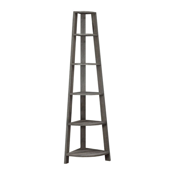 Bookshelf, Bookcase, Etagere, Corner, 5 Tier, For Office, Contemporary & Modern - Taupe - Best Buy Furniture