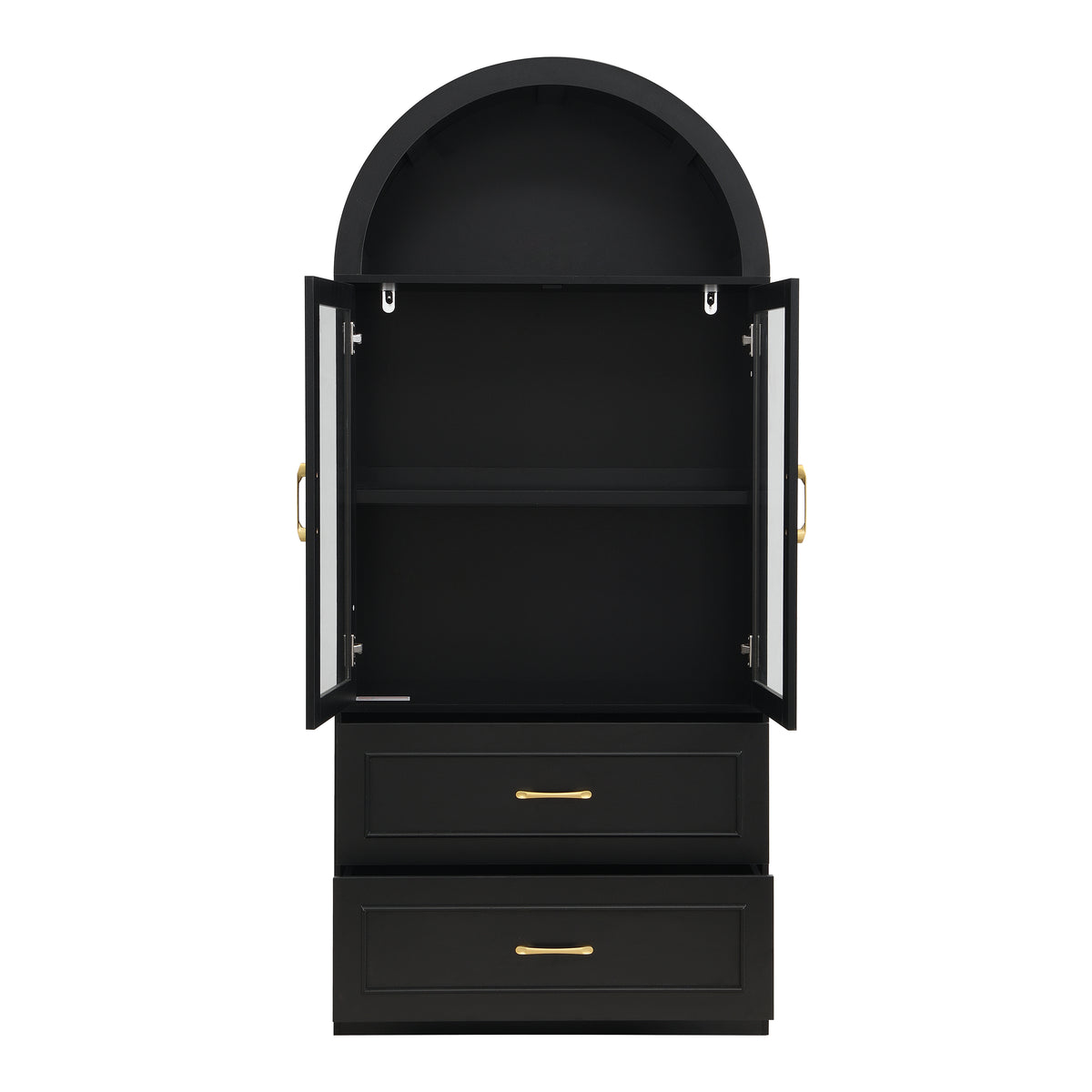 Modern Minimalist Arched Top Storage Cabinet