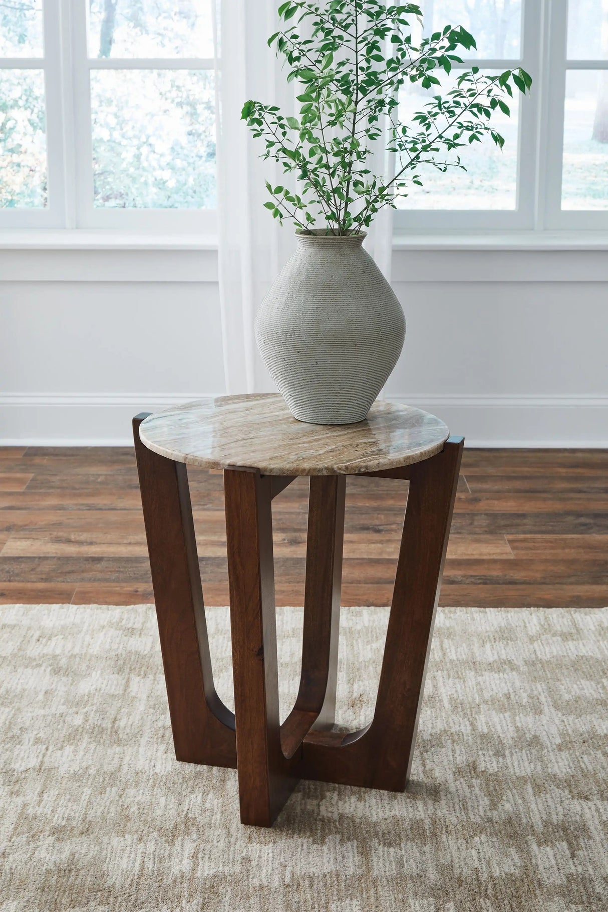 Tanidore - Round End Table - Warm Brown - Best Buy Furniture