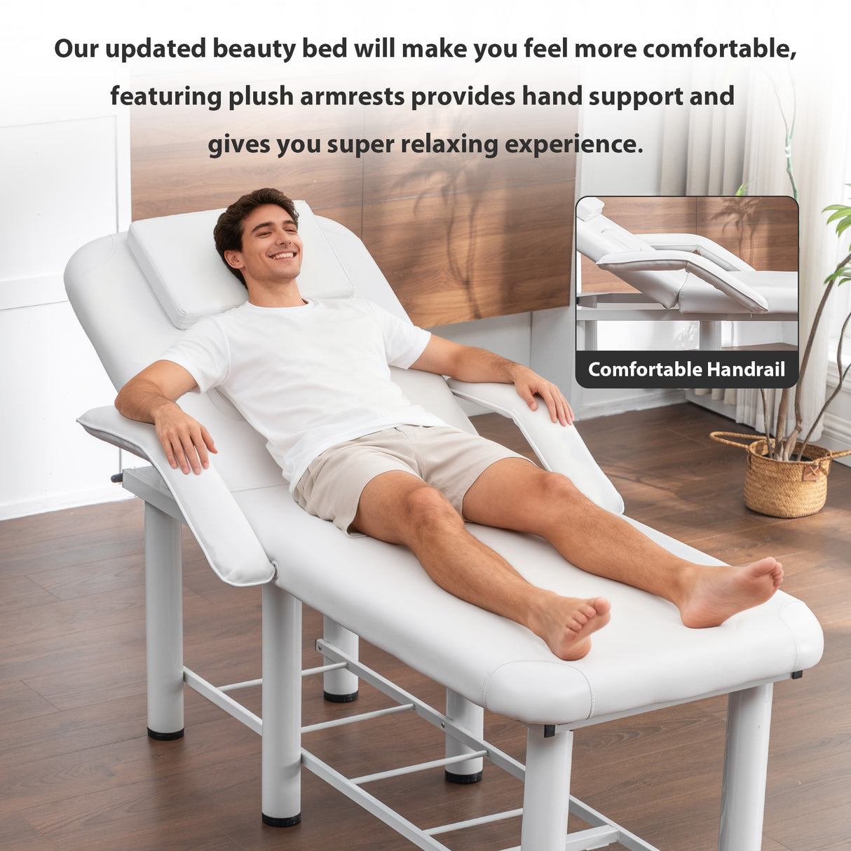 Professional Beauty Bed with Removable Headrest