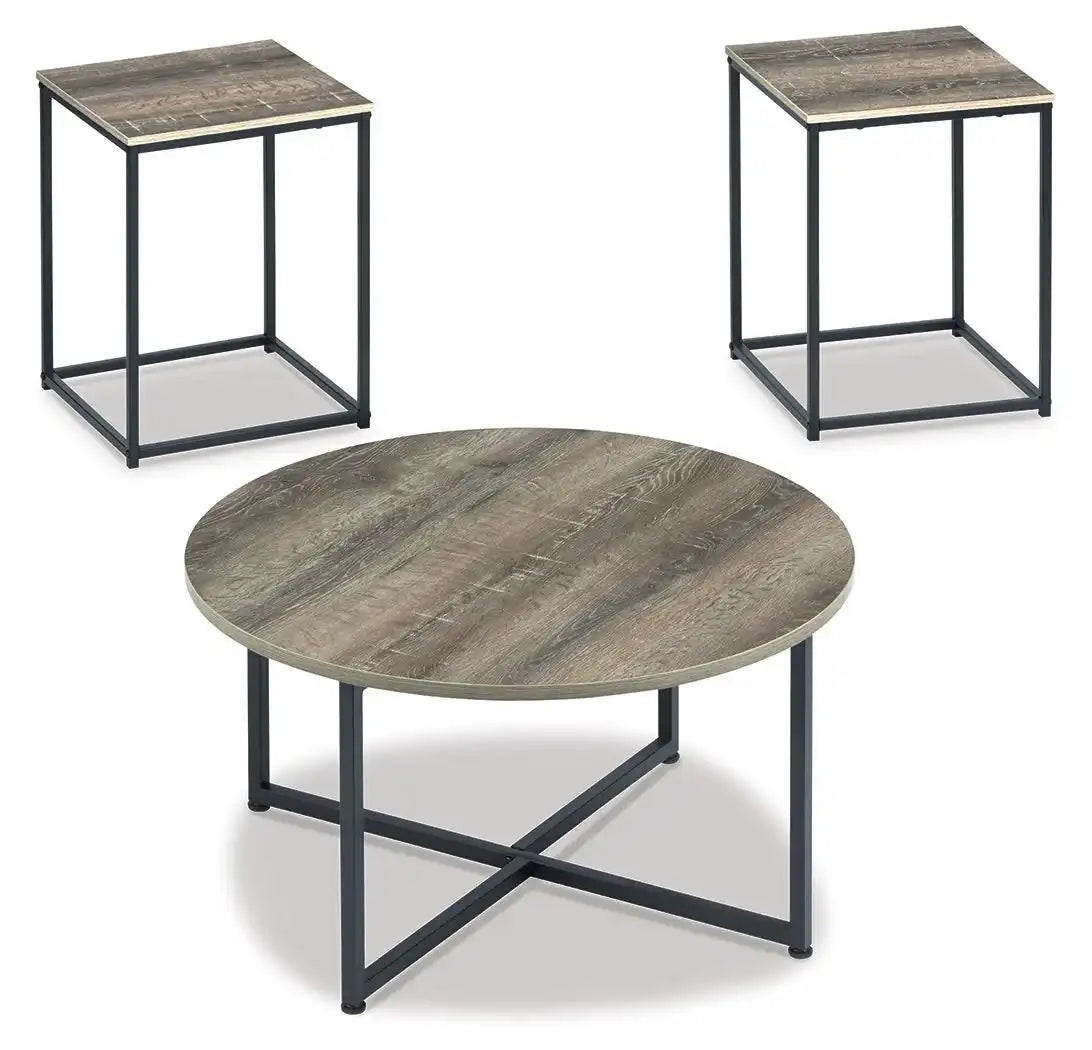 Wadeworth - Occasional Table Set (Set of 3) - Brown / Beige - Best Buy Furniture