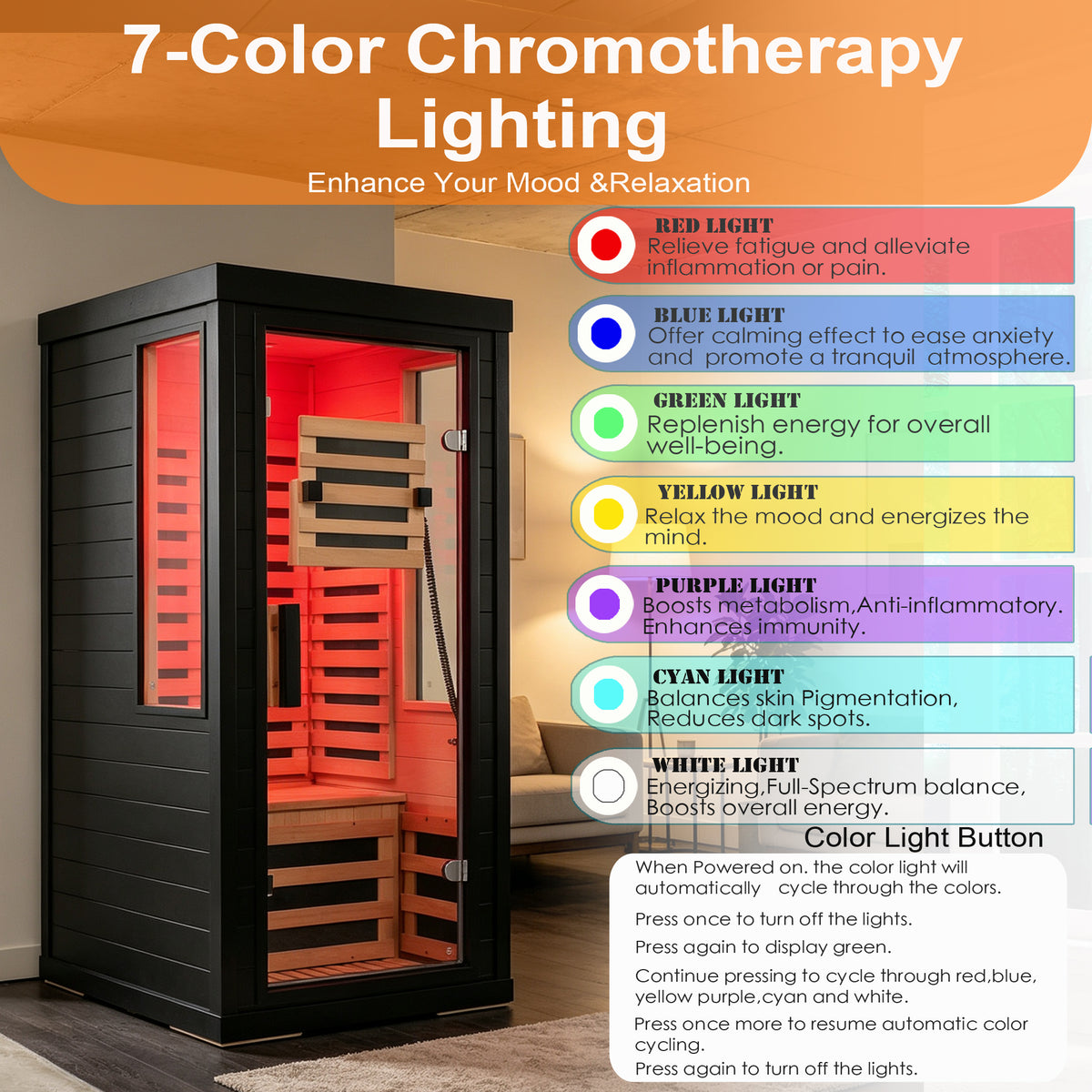 One-Two Person Far Infrared Sauna