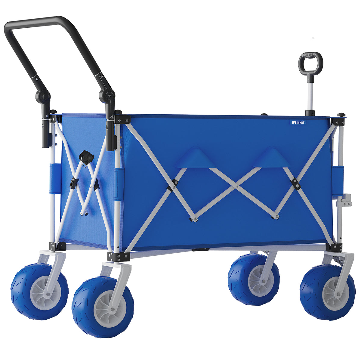 Multi-Functional Folding Wagon Cart with Rotating Handle - Steel