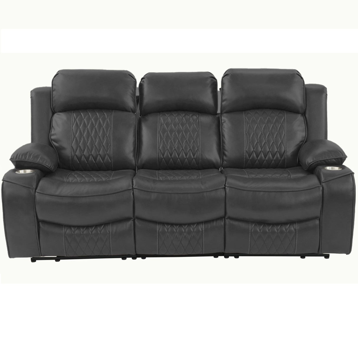Power Motion Living Room Set With USB Port, Adjustable Headrest, Cup Holder