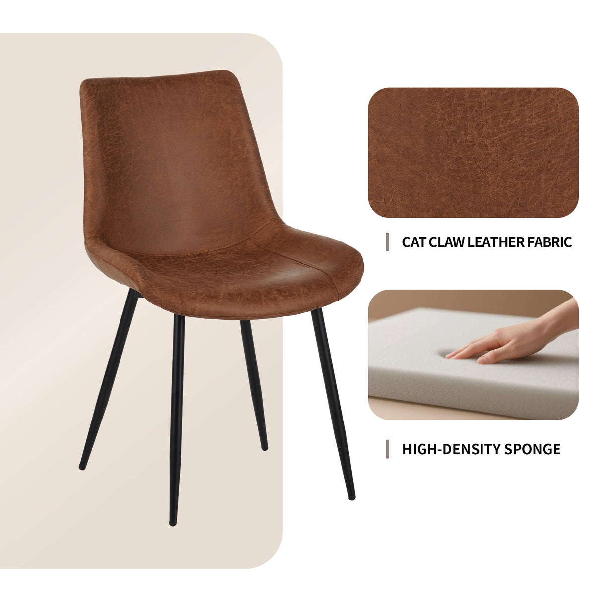 Dining Chairs (Set of 4) - Brown