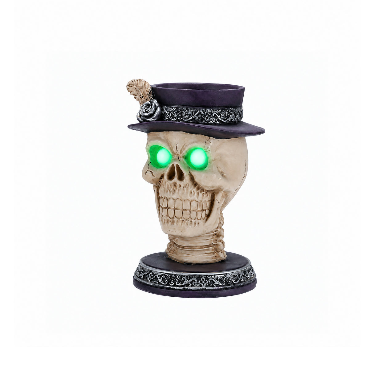 Halloween Skull Candle Holder with Glowing