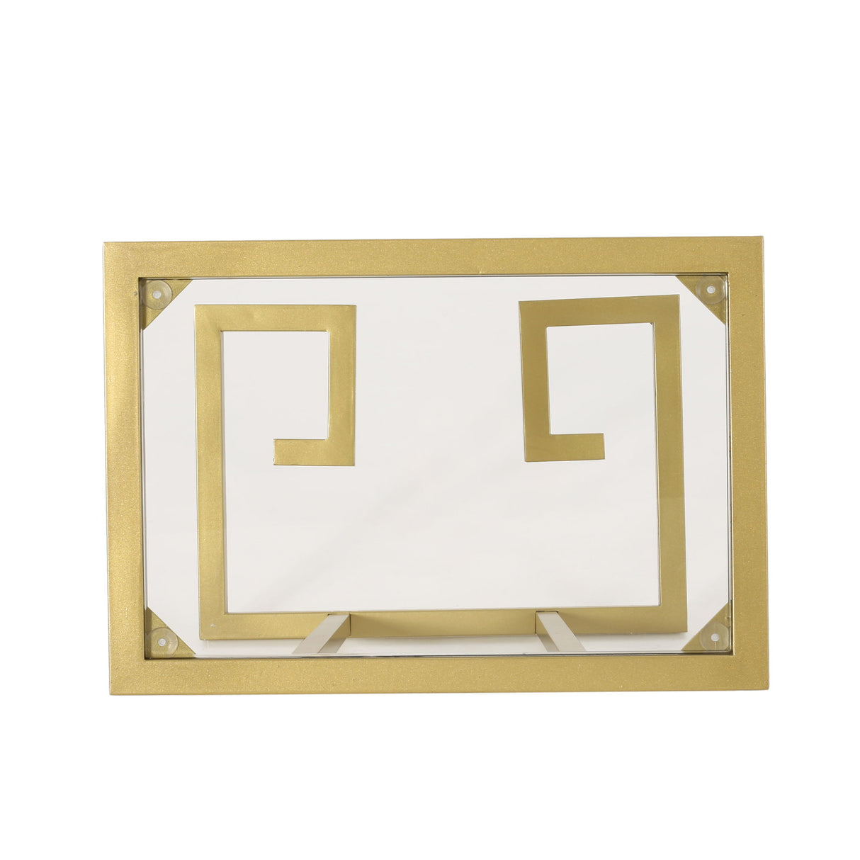 Modern Glam C Shaped End Table With Tempered Glass Top - Gold