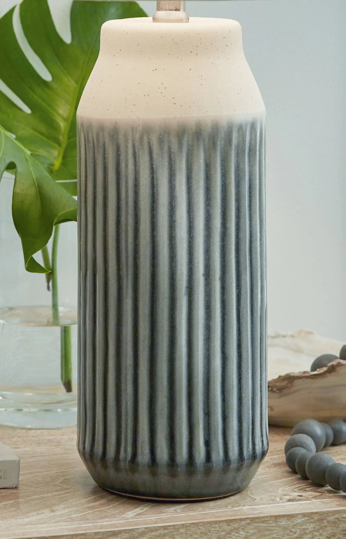 Afener - Ceramic Table Lamp (Set of 2) - Blue / Beige - Best Buy Furniture