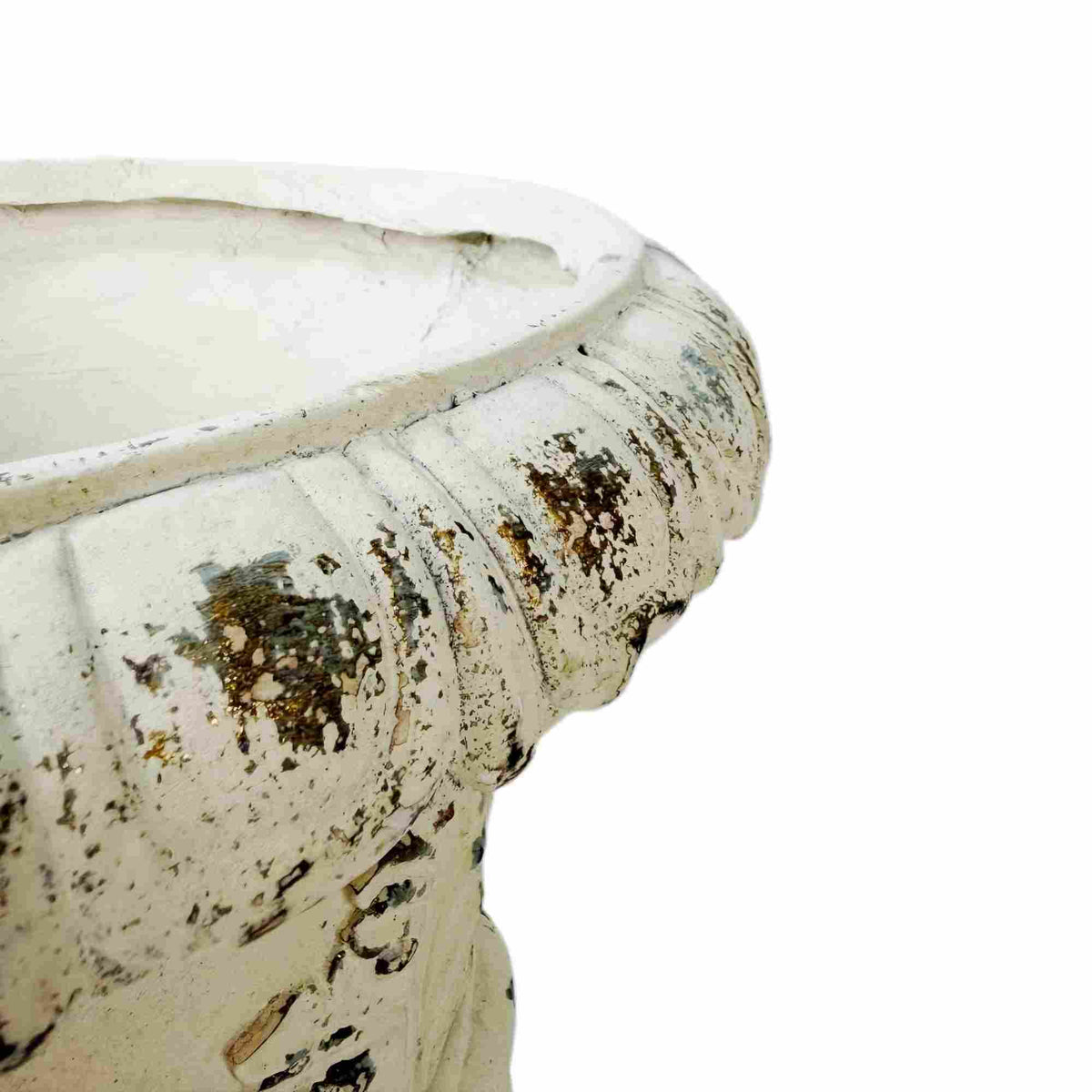 Antique White MGO Garden Planter with Drainage – Garden Pot