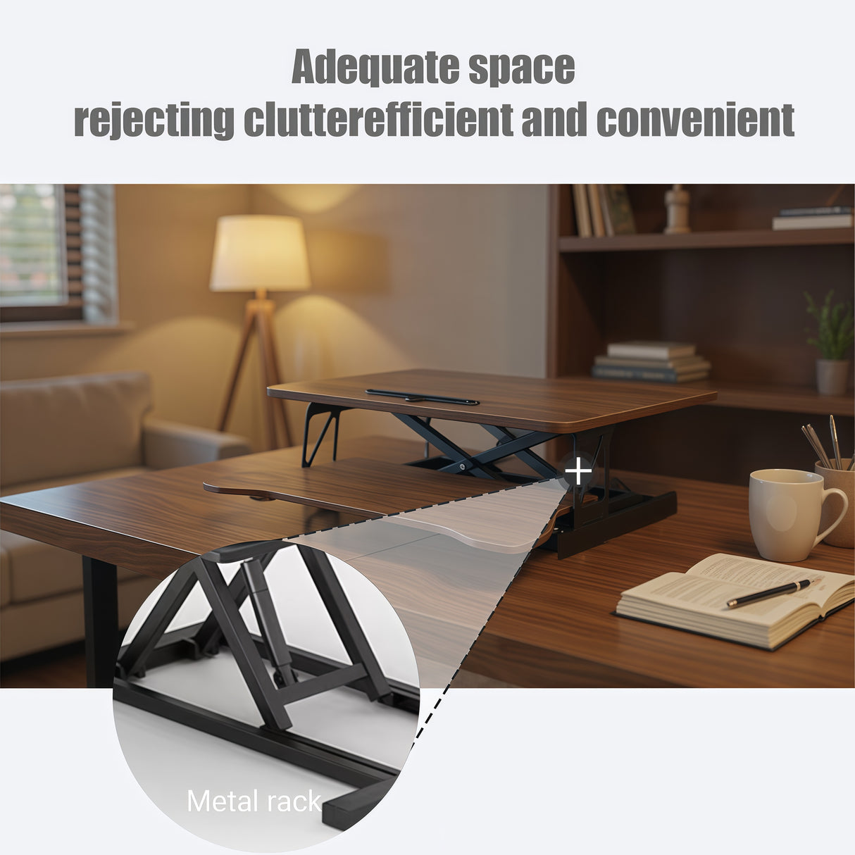 32 Inch Desk Converter - Height Adjustable Workstation
