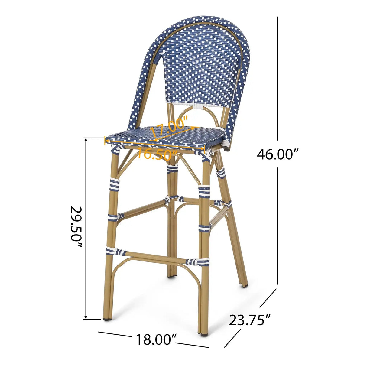 Outdoor Pe Rattan French Barstool Set - Best Buy Furniture