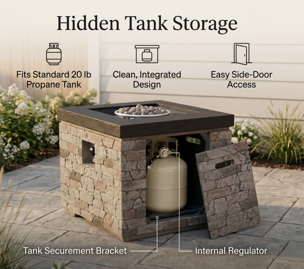 32-Inch Outdoor Fire Pit Table
