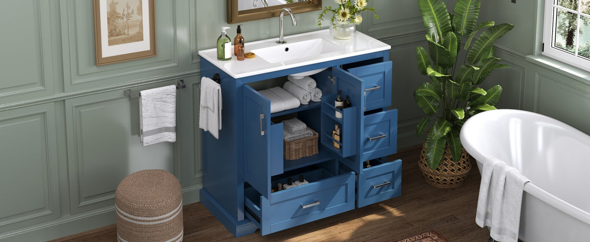 42" Bathroom Vanity in Navy Blue