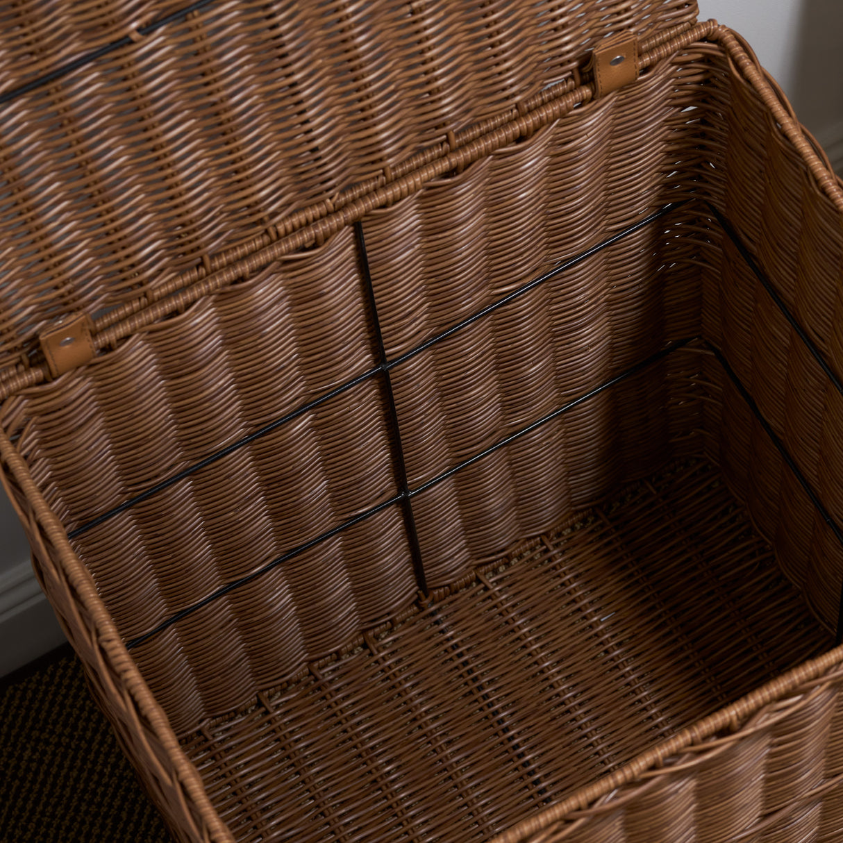 Joseph Rectangular Woven Resin Wicker Laundry Hamper