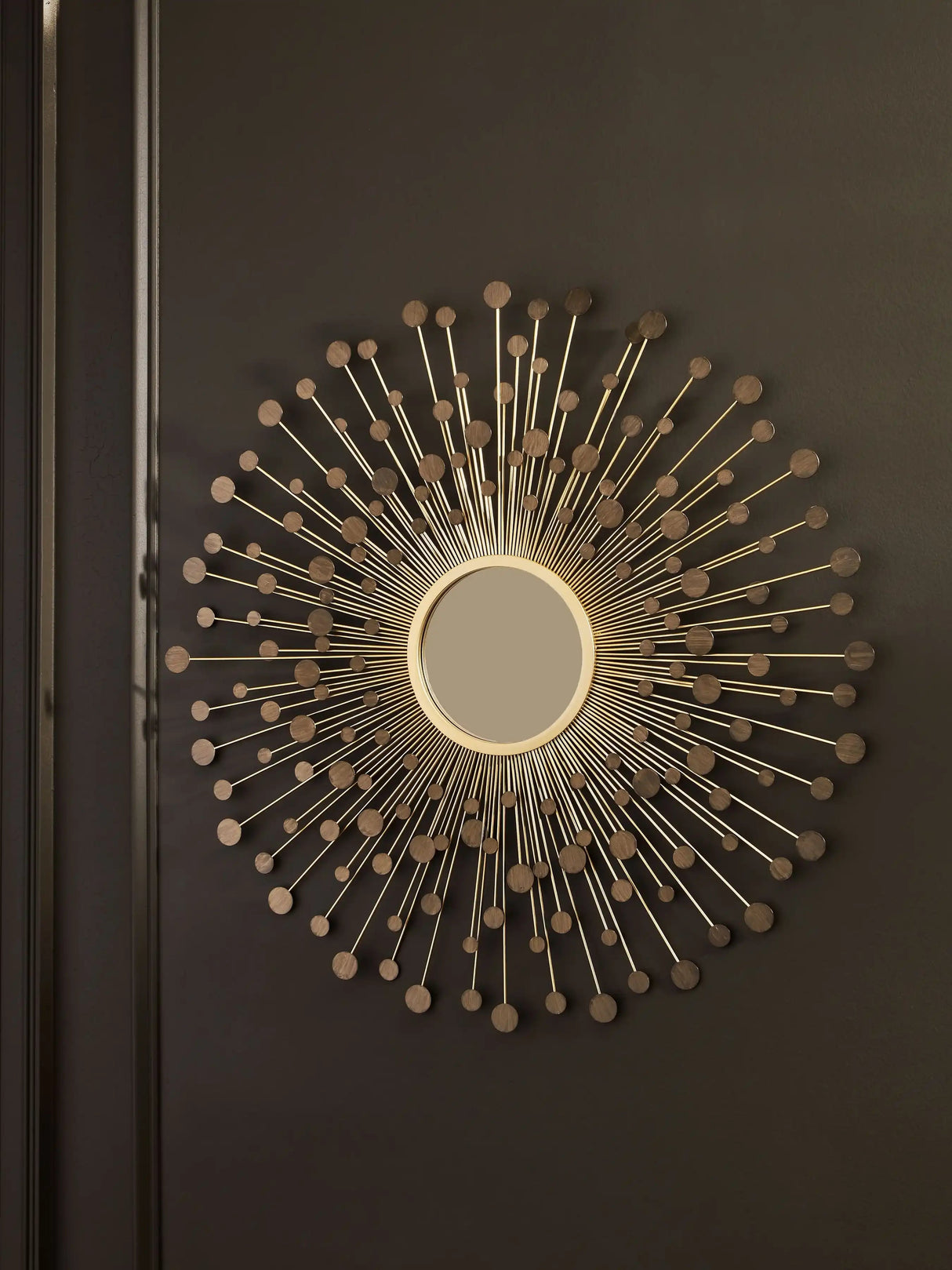 Morwenna - Accent Mirror - Bronze / Gold Finish - Best Buy Furniture