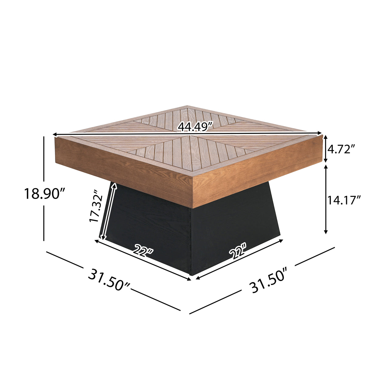Modern Square Coffee Table for Living Room