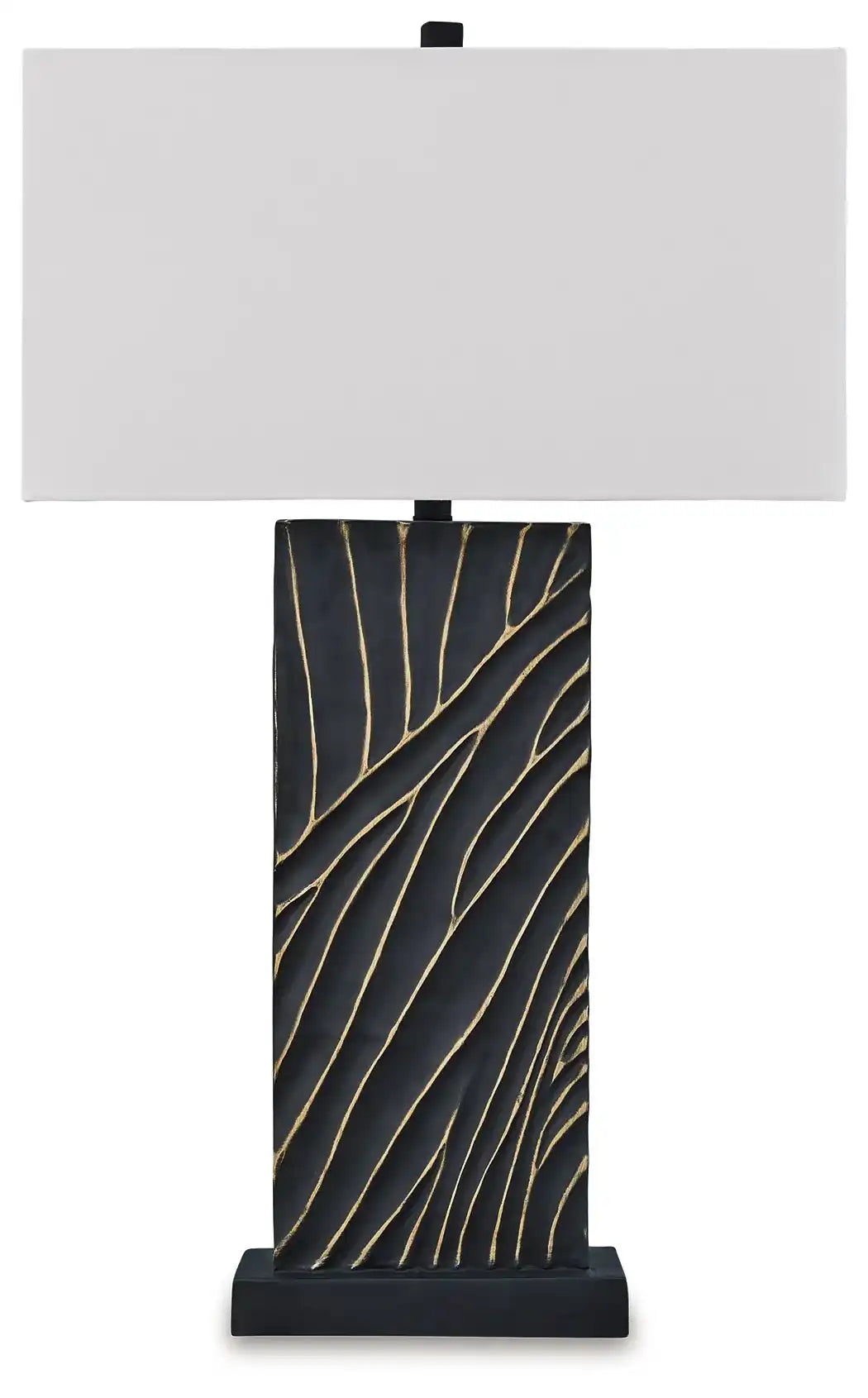 Bartlen - Poly Table Lamp - Black / Gold Finish - Best Buy Furniture