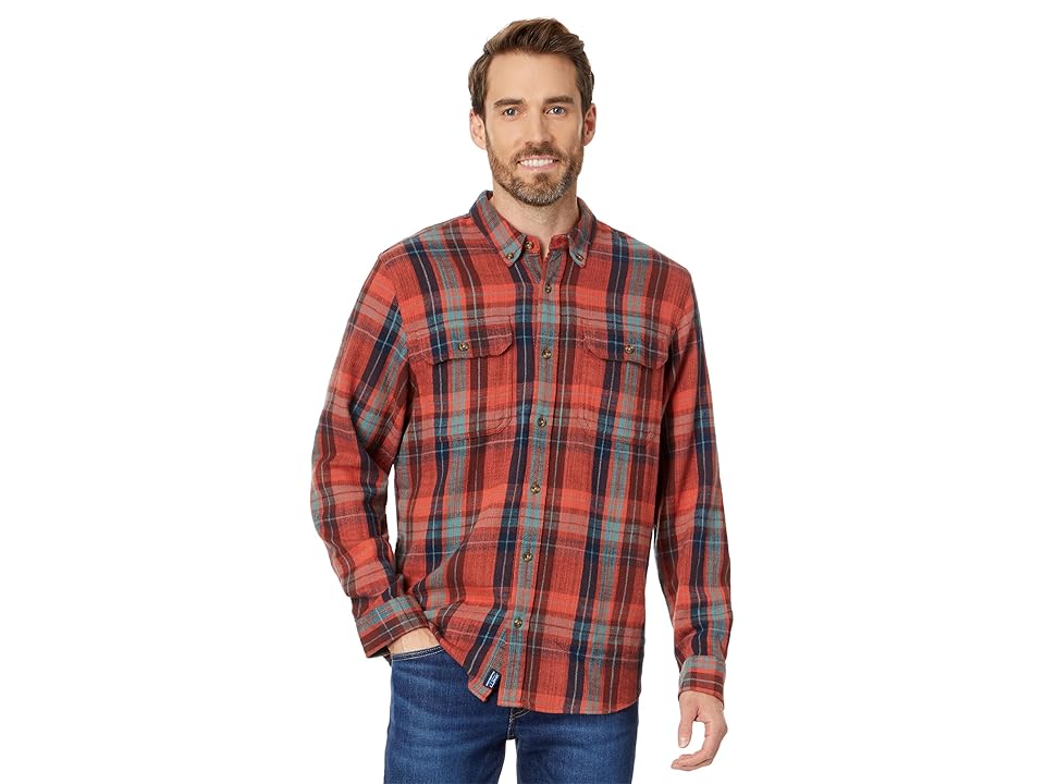 LLBean Men's Slightly Fitted Currant Plaid Flannel Shirt