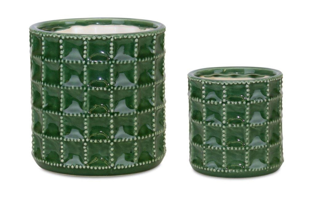 Forest-Green-Terra-Cotta-Pot-(Set-of-2)-Pots-&-Planters