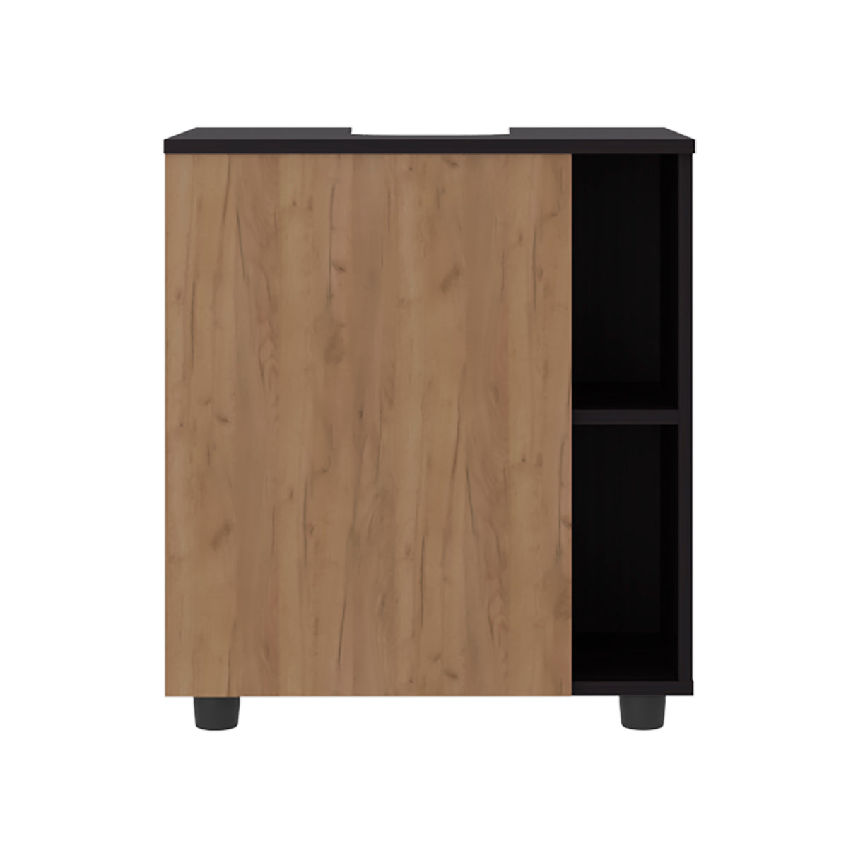 Under Sink Storage 24.4" H, 1 Door, 4 Shelves, 4 Legs