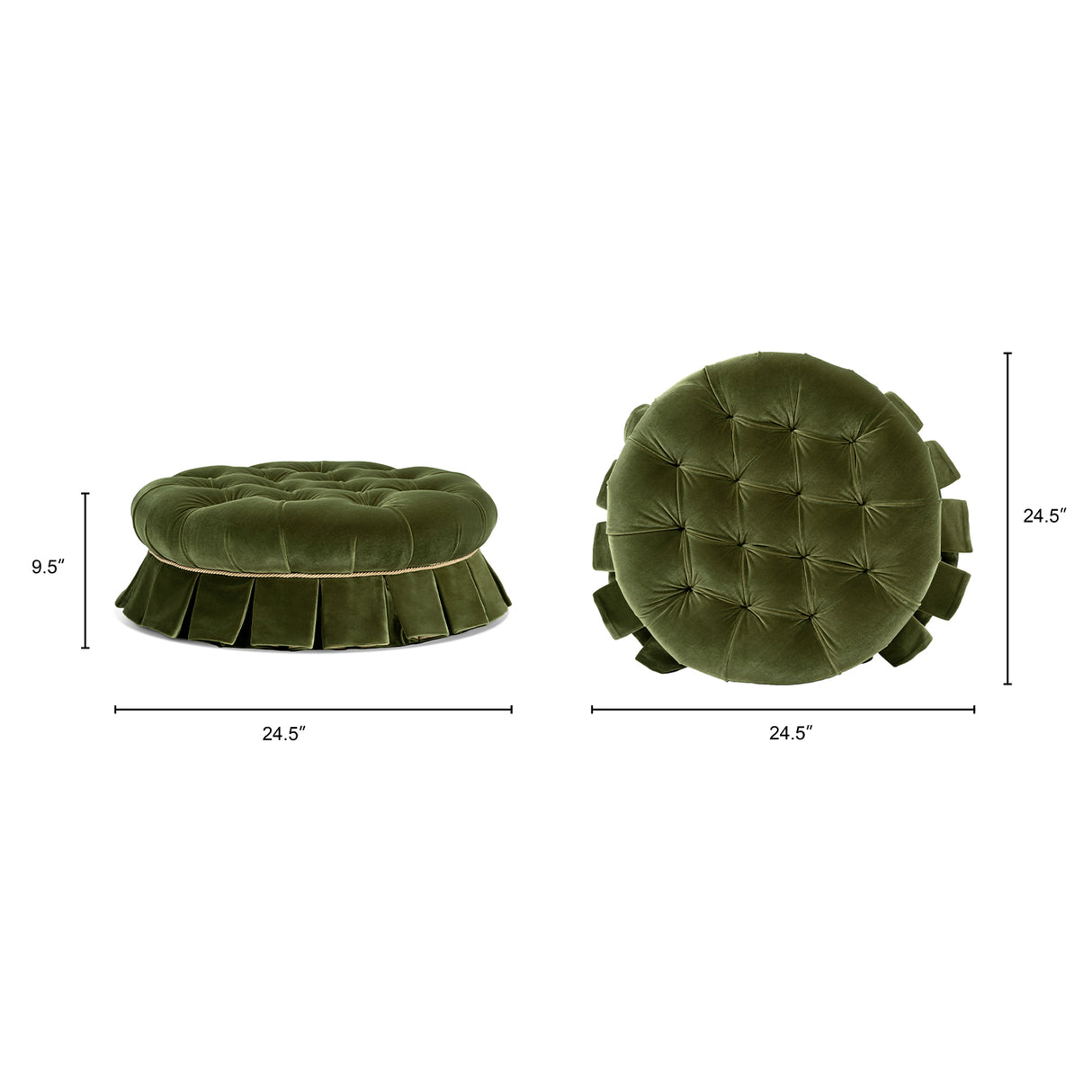 Roquefort 24.5" Dog Sofa Bed, Medium, Olive