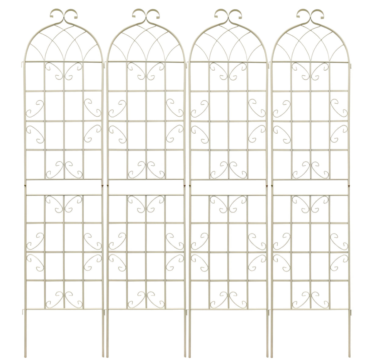 Metal Garden Rustproof Trellis For Climbing Plants Outdoor Flower Support