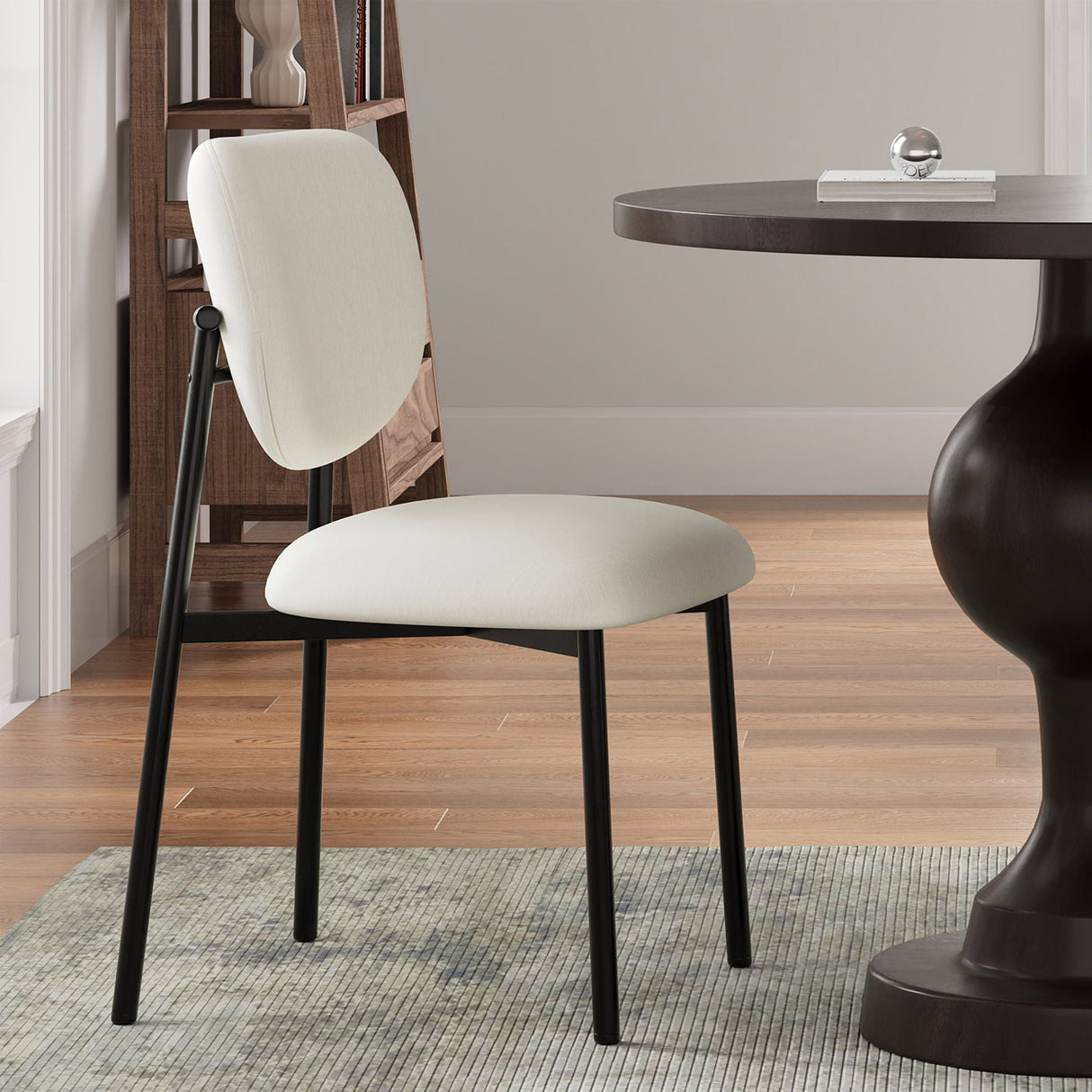 Modern Upholstered Dining Chairs With Metal Legs (Set of 2) - Beige - Best Buy Furniture