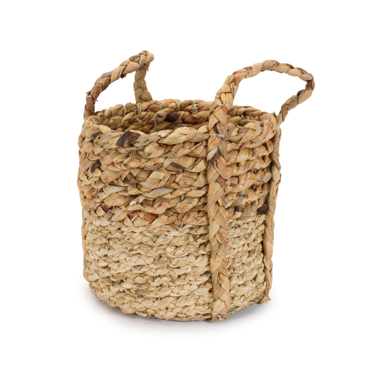 Seagrass basket w handles (set of 2)
