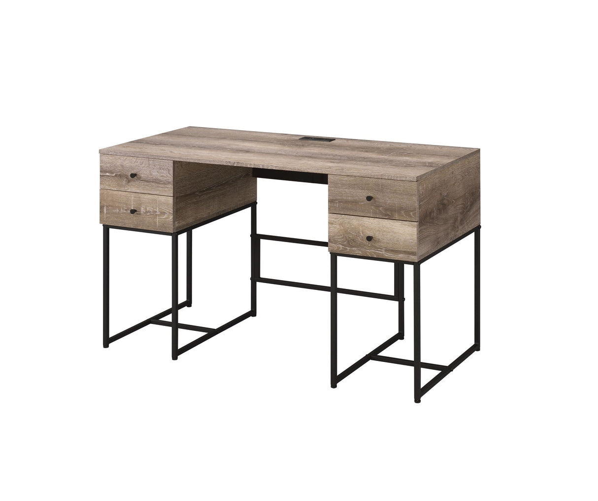 Desirre - Wirting Desk With USB Port - Oak - Best Buy Furniture