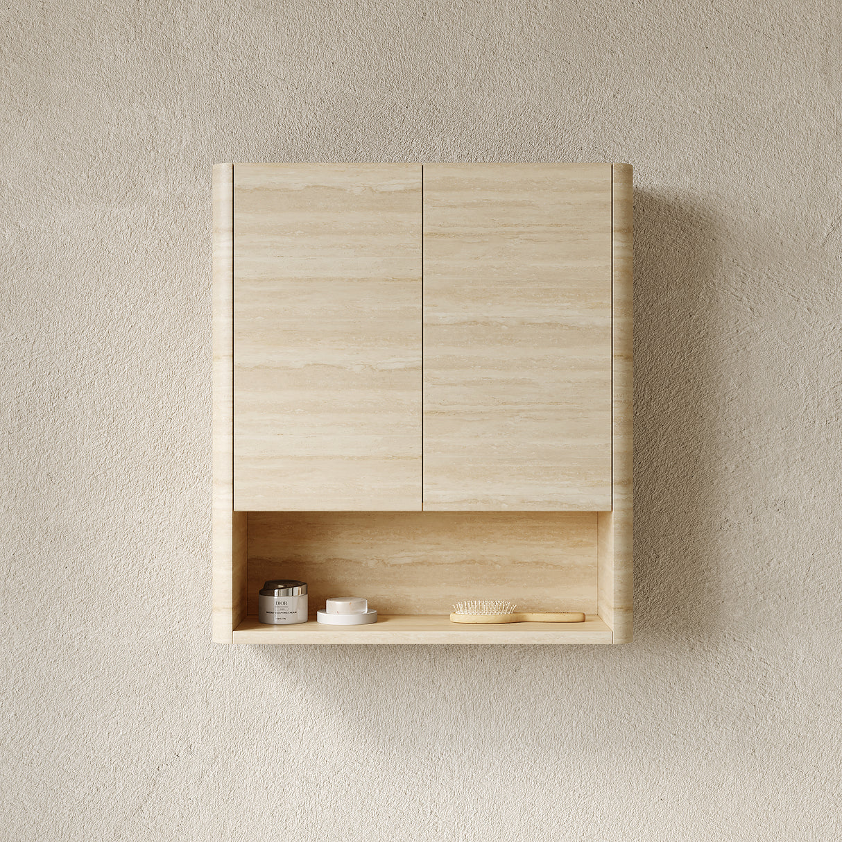 ZUNO 26" Wall-Mounted Bathroom Cabinet with Doors and Shelf