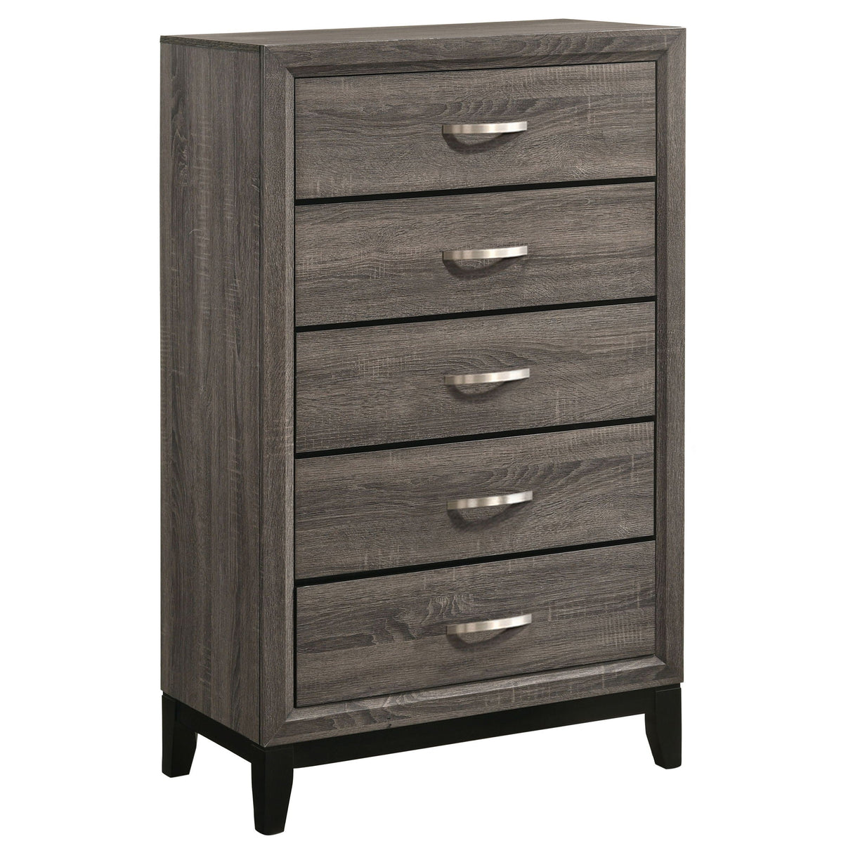 Gregory - 5 Drawer Chest - Smoke Gray