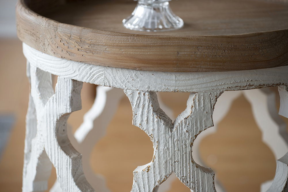 Stylish Rustic Round Wooden Table