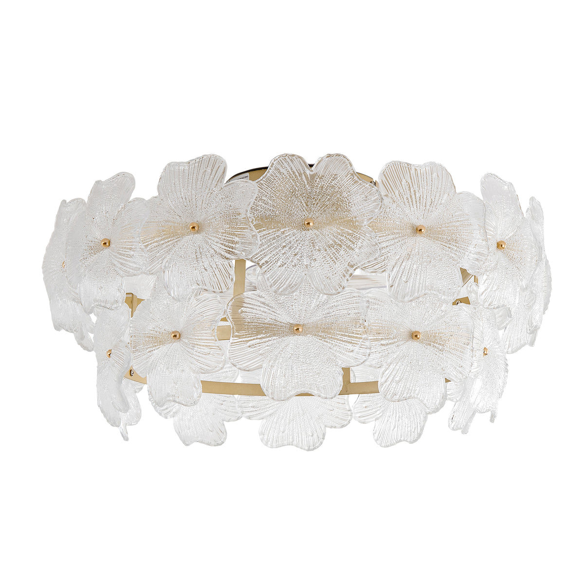 19-Inch Floral Glass Ceiling Fan with ABS Blades