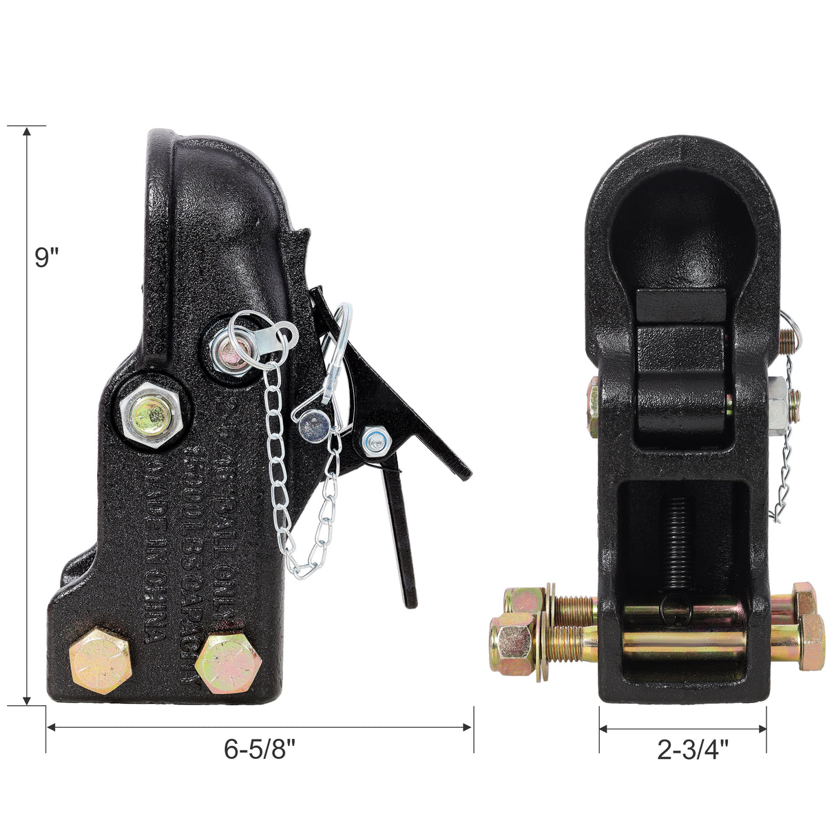 2-5/16 Inch Adjustable Channel Mount Trailer Coupler