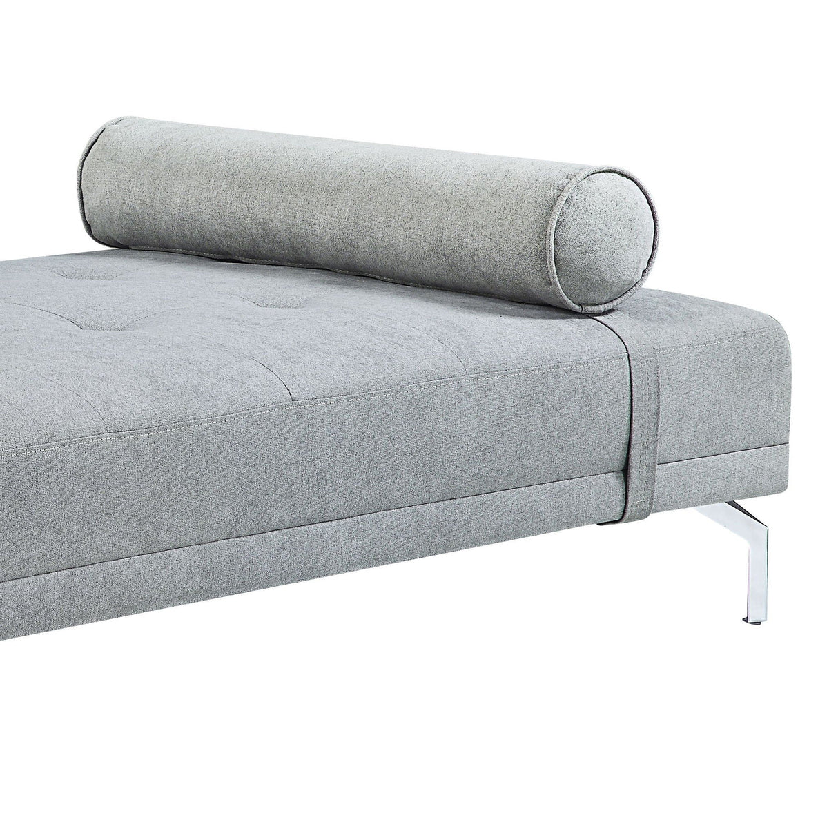 Quenti - Velvet Sofa Bed With Pillow - Gray - Best Buy Furniture