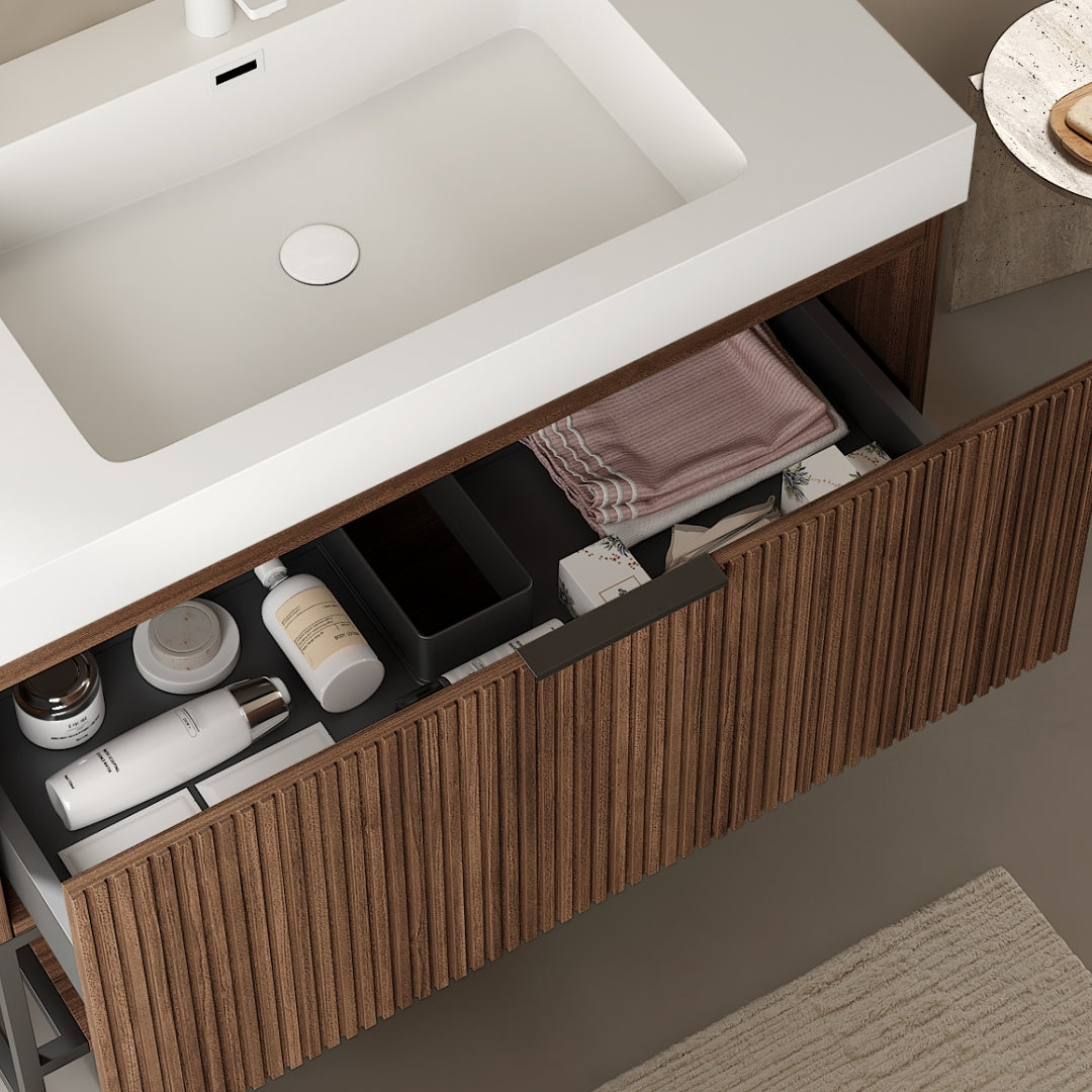 YOLAN 30" Freestanding Plywood Cabinet without Basin, Retro