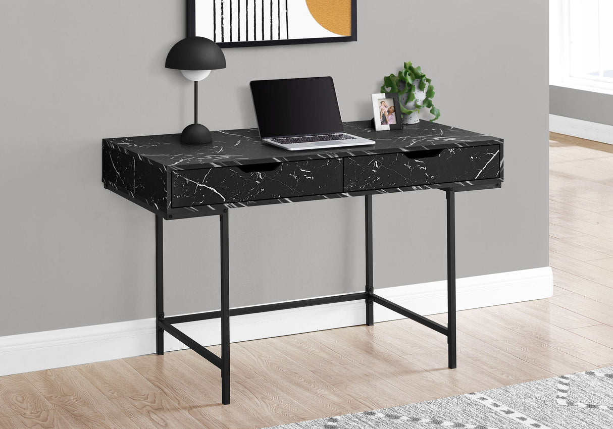 Computer Desk For Home Office, Storage Drawers, Marble Look Contemporary & Modern - Best Buy Furniture