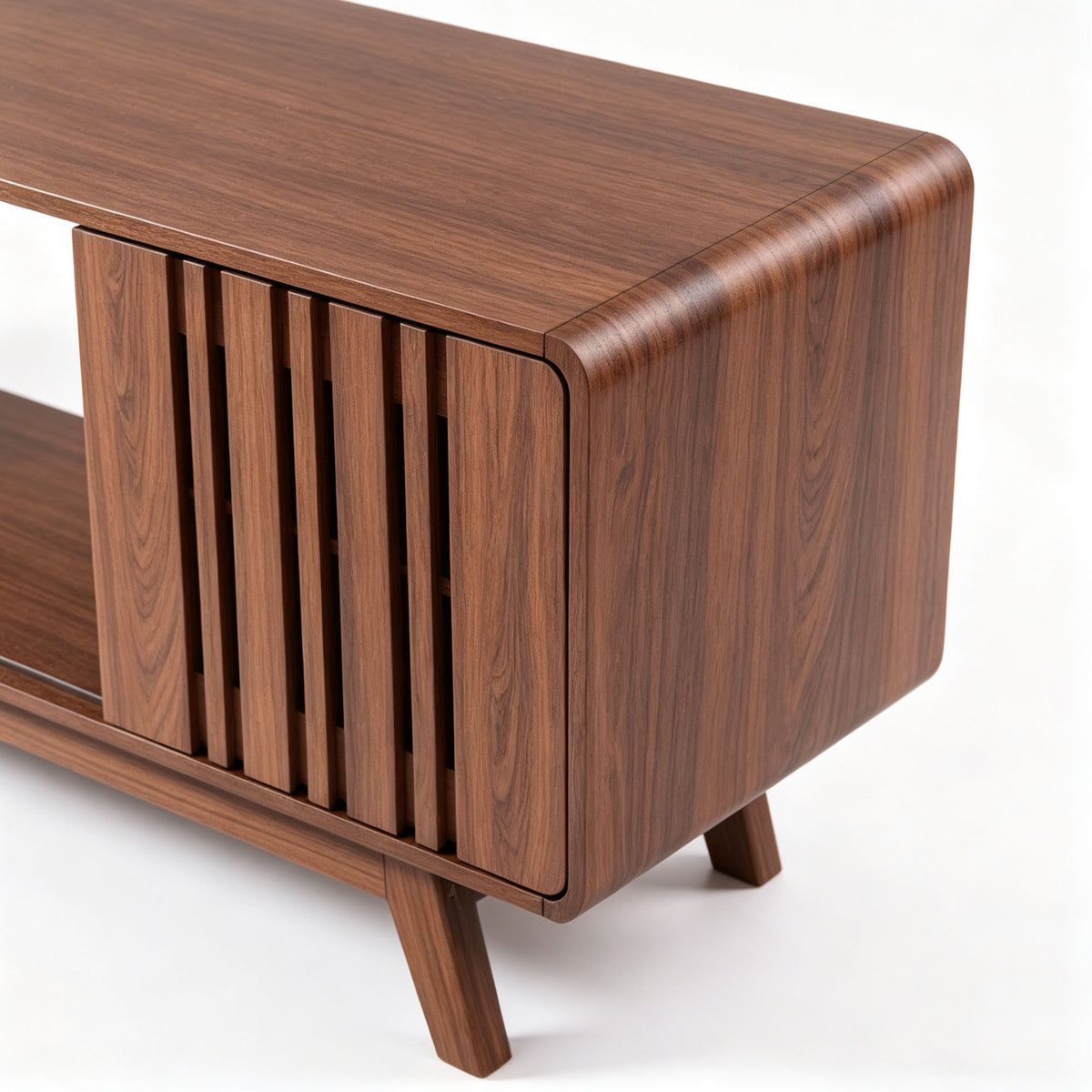 78 Inch Mid-Century Modern Electric Fireplace TV Stand