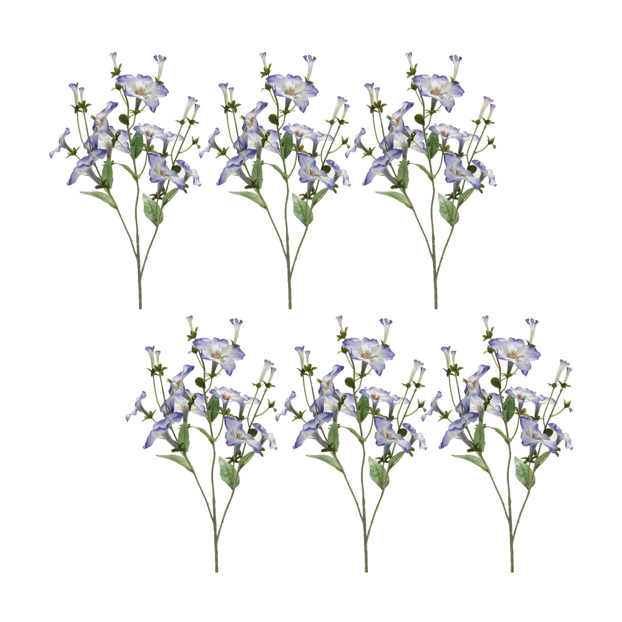 Morning-Glory-Bud-Flower-Spray-(Set-of-6)-Artificial-Non-Flowering-Plants
