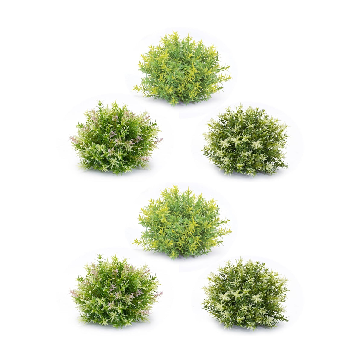 Varigated-Mini-Leaf-Half-Orb-(Set-of-6)-Artificial-Flowering-Plants