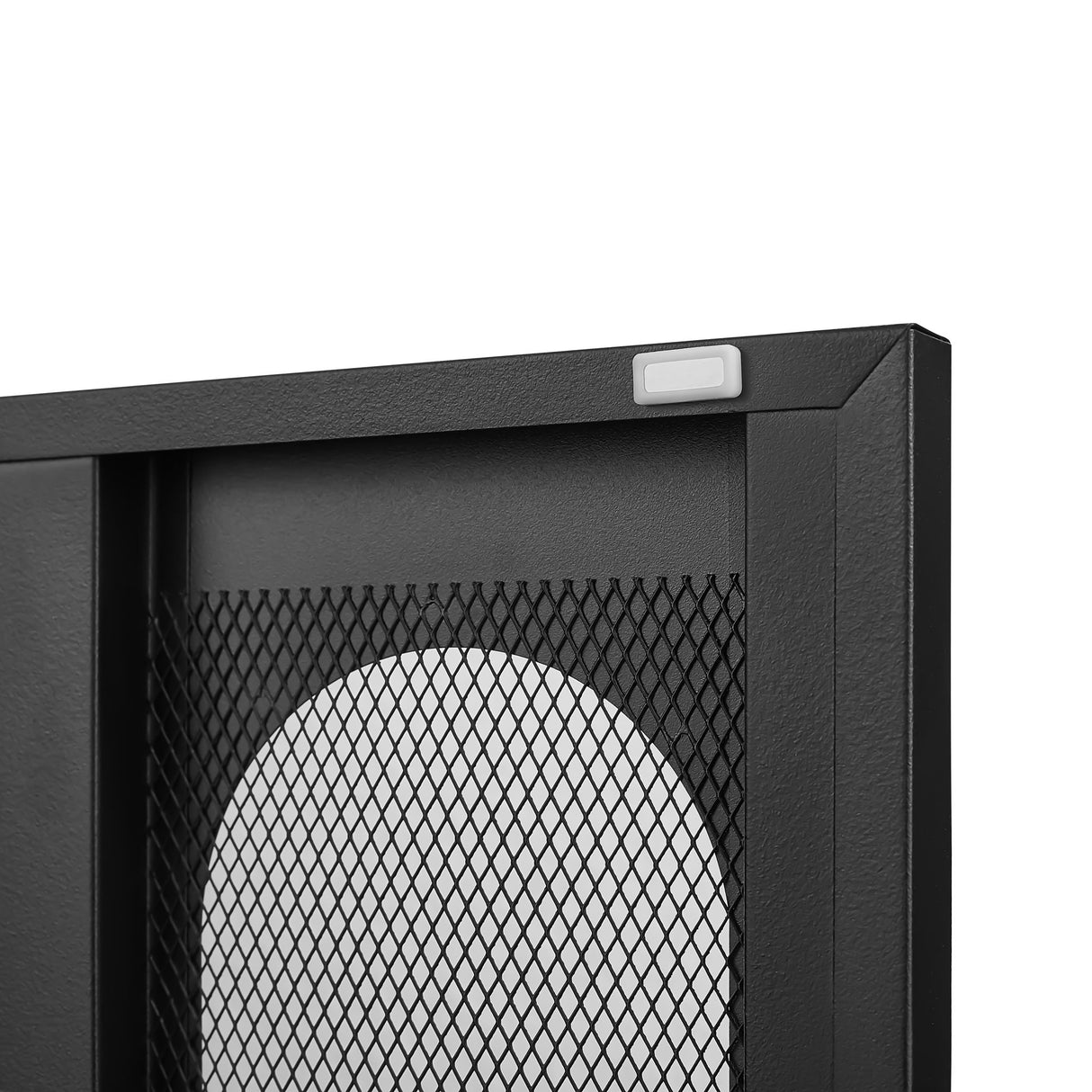 Modern Metal Shoe Cabinet With DoublebSided Doors And Adjustable Partitions