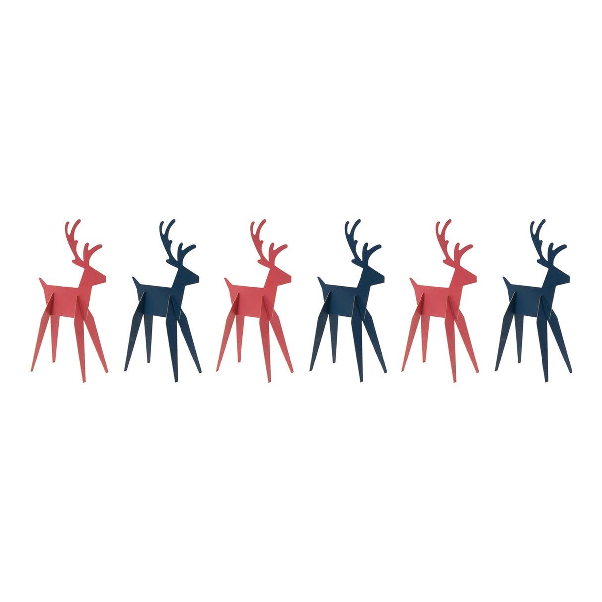 Modern Metal Deer Figurine (Set of 6)