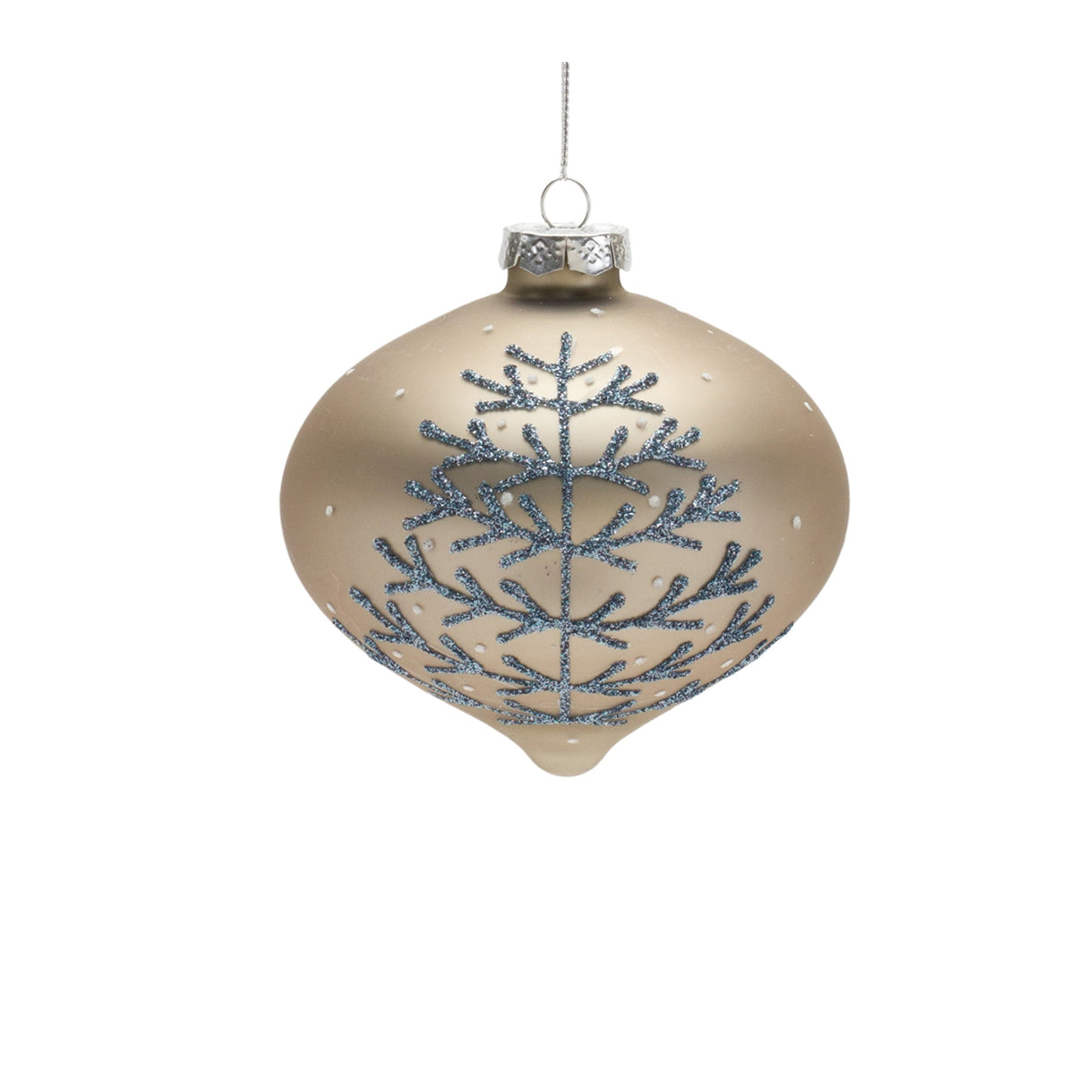 Champagne-Glittered-Ball-Ornament-(Set-of-6)-Christmas-Ornaments